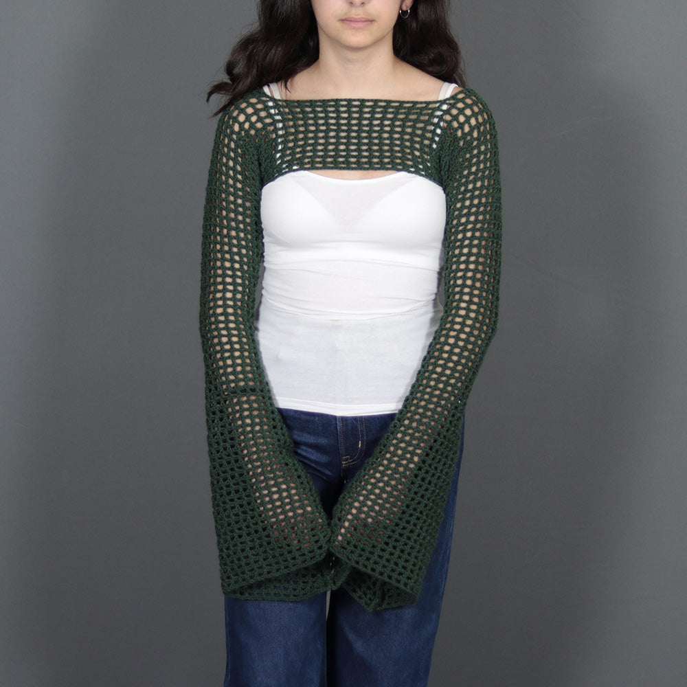 Buy Mesh Crochet Top, Mesh Long Sleeve Top Crochet Pattern Online in India  