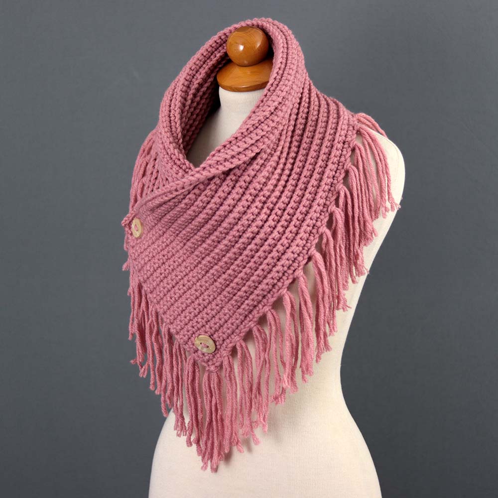 dusty pink cowl by kiki crochet patterns