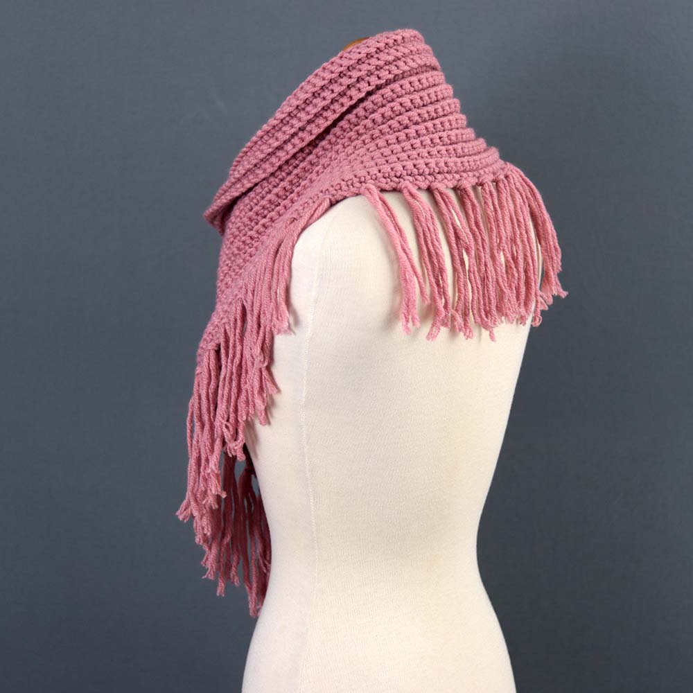 Dusty Pink Cowl Crochet Pattern (4 Sizes)