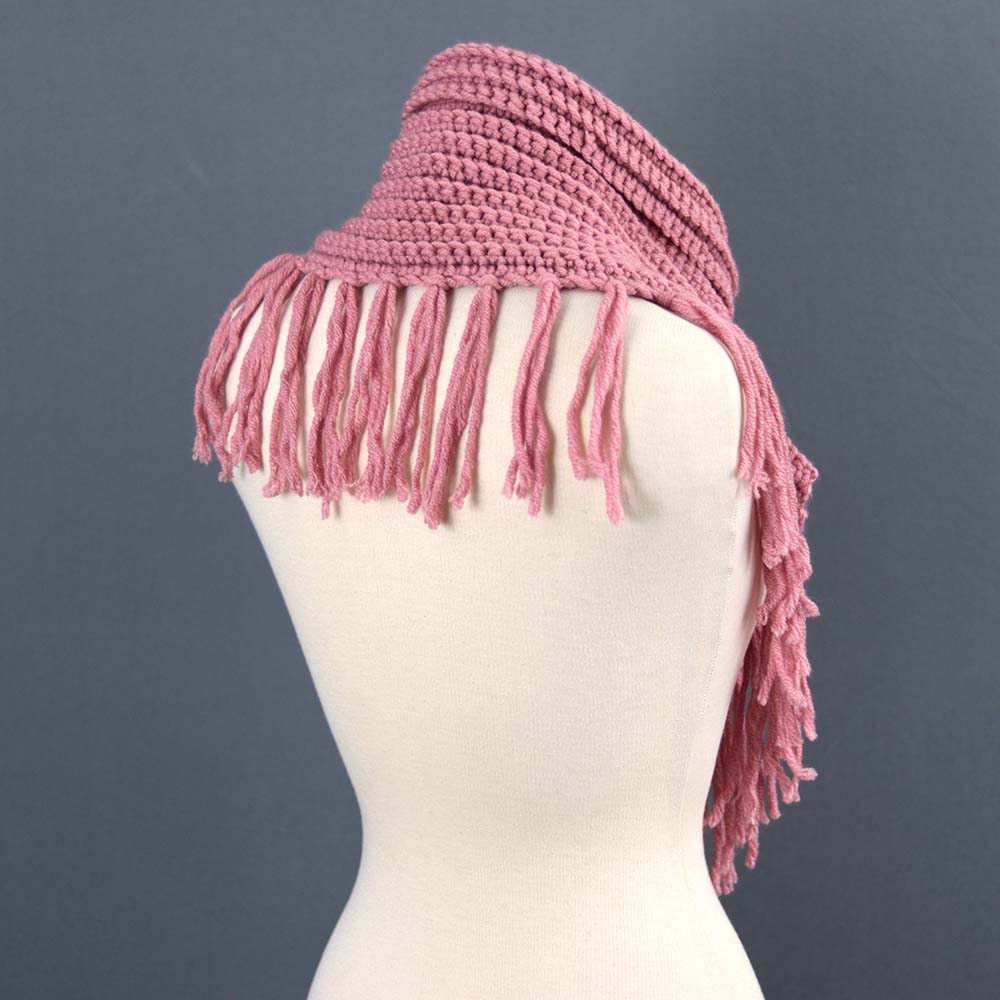 Dusty Pink Cowl Crochet Pattern (4 Sizes)