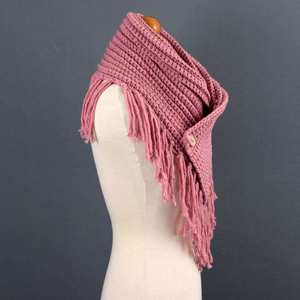 dusty pink cowl by kiki crochet patterns