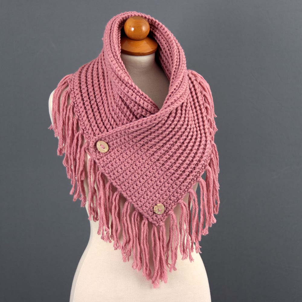 dusty pink cowl by kiki crochet patterns