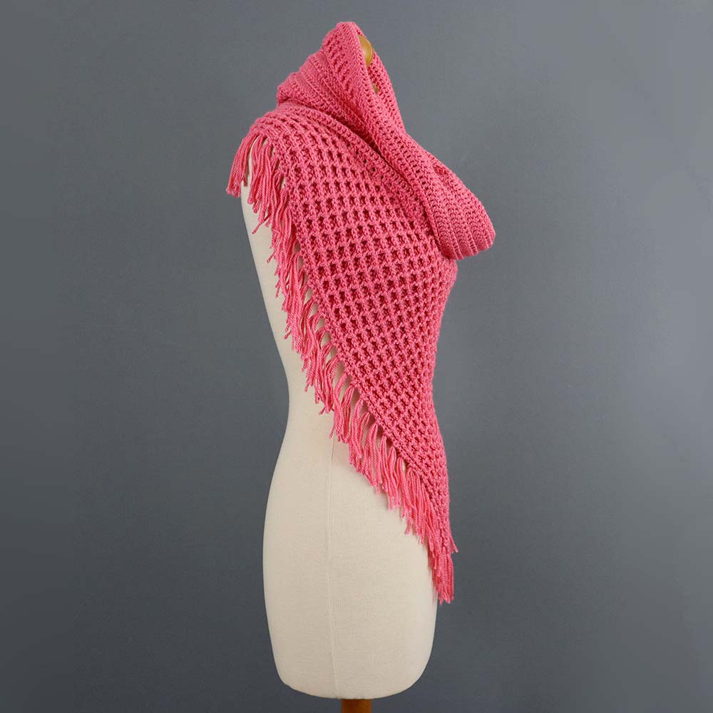 sweet waffle hooded shawl by kiki crochet patterns