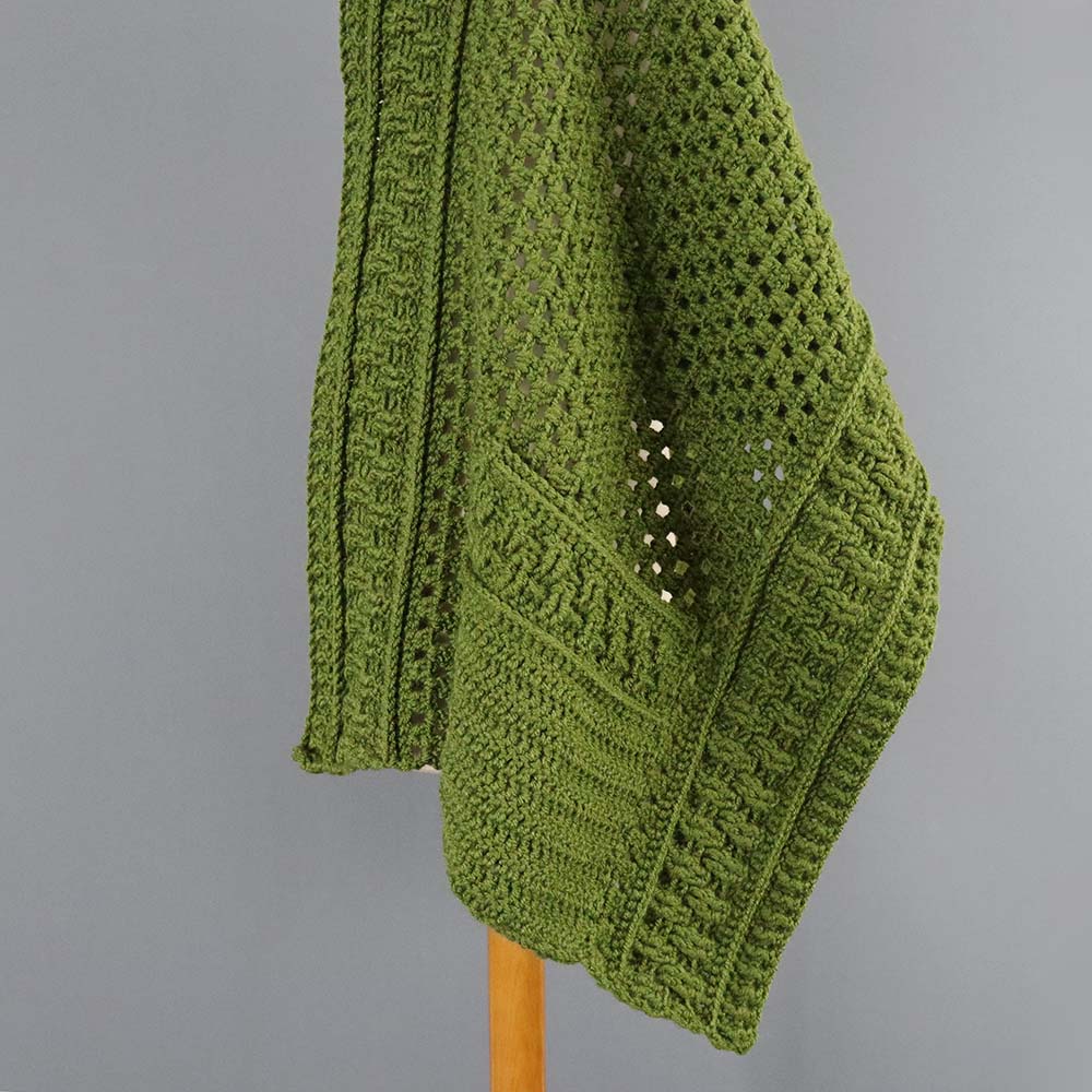 textures and grannies pockets shawl by kiki crochet patterns