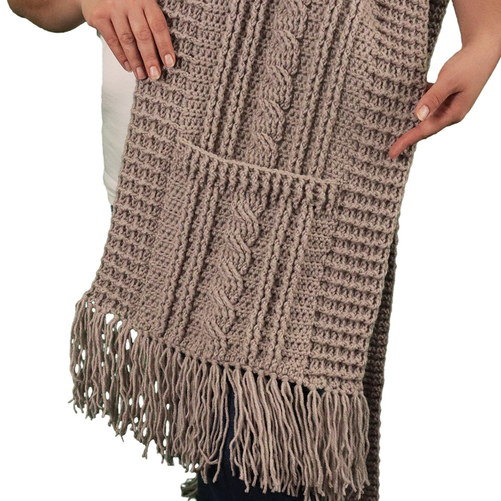 Curious Twists Pockets Shawl Crochet Pattern