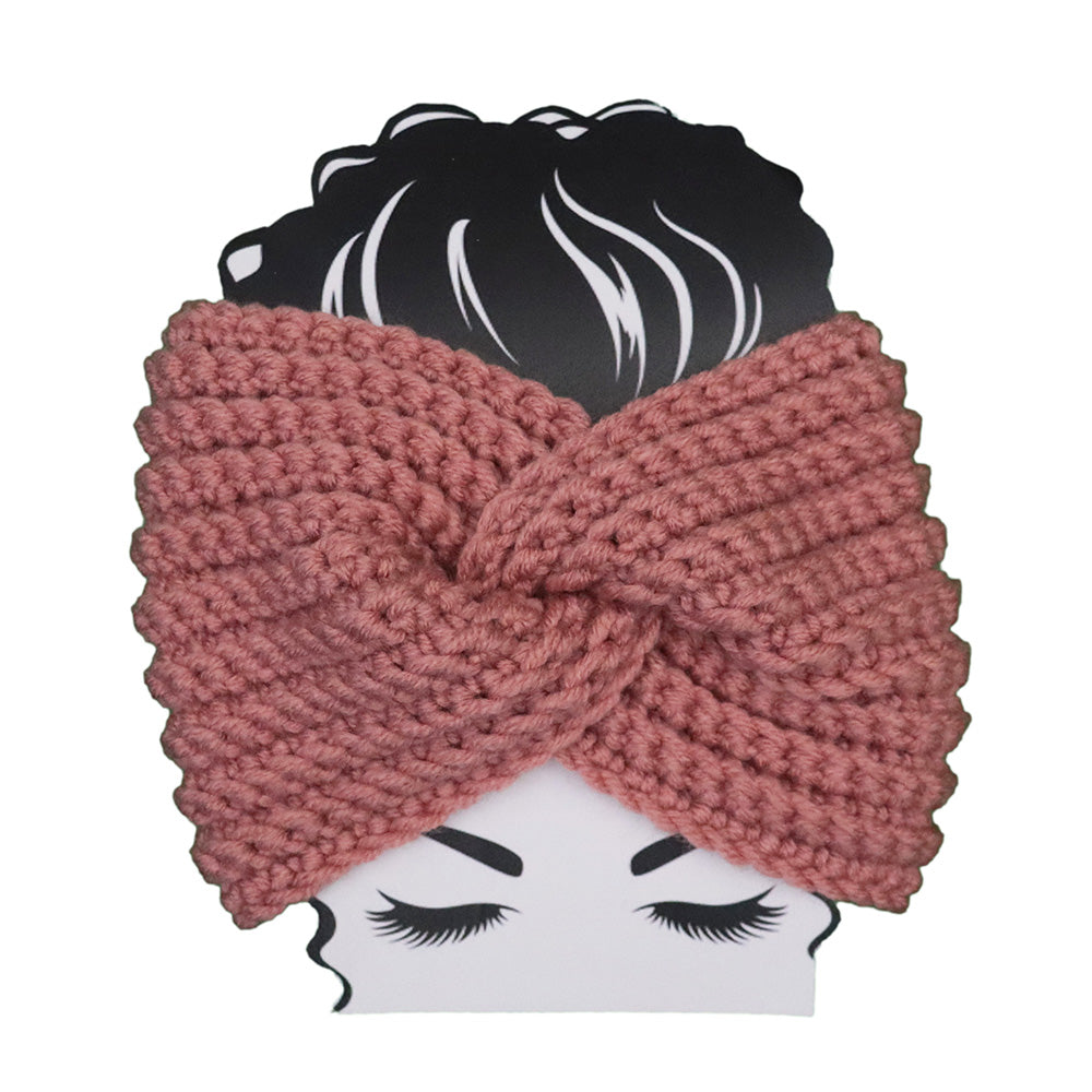 Dusty Pink Twisted Headband Crochet Pattern