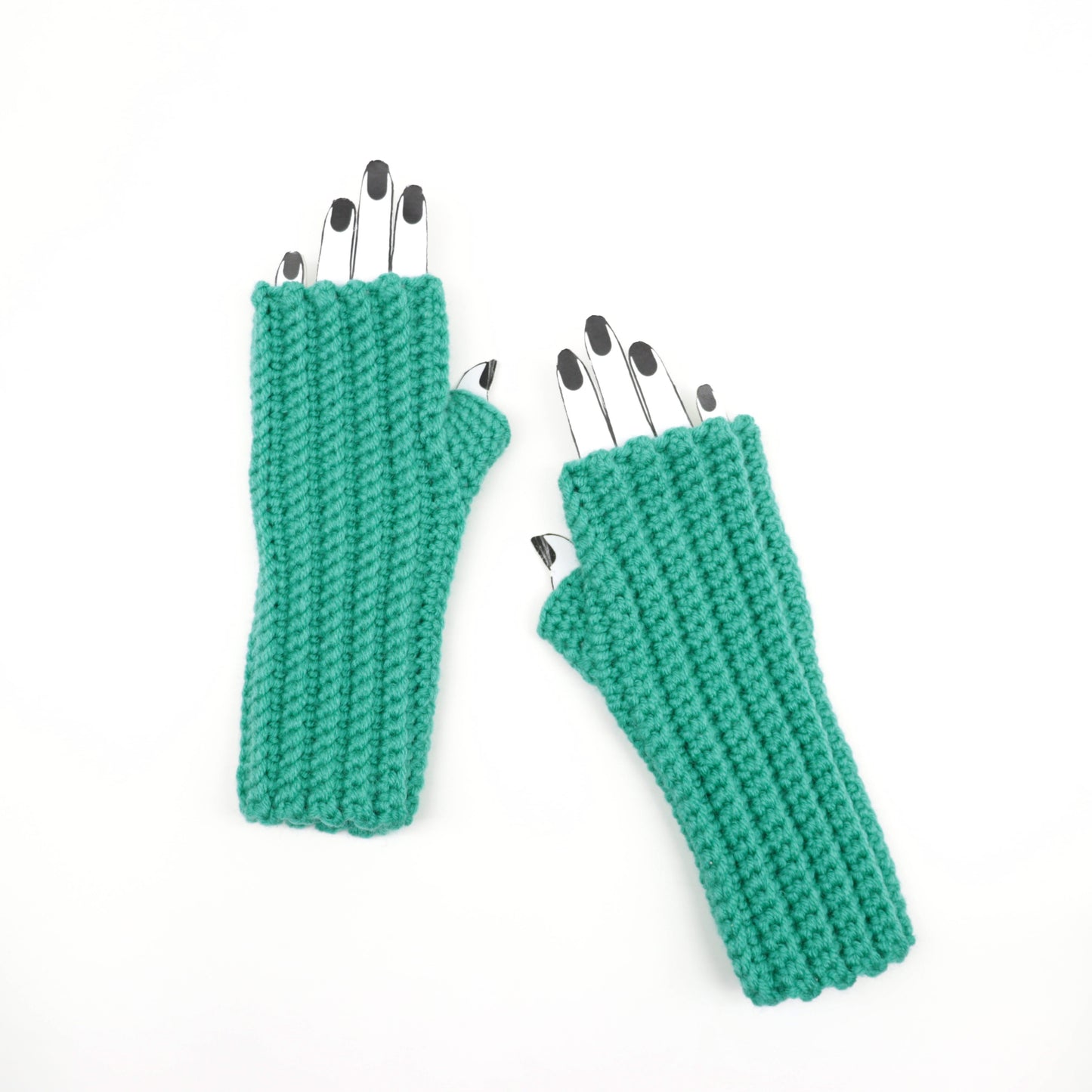 Dusty Pink Fingerless Gloves Crochet Pattern