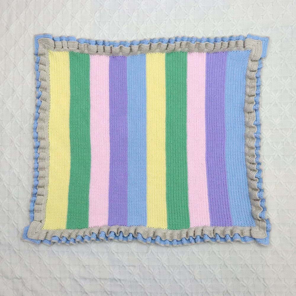 Candy Ruffle Baby Blanket Crochet Pattern